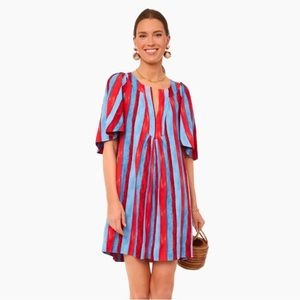 Tuckernuk Medium Painterly Striped Finley flutter sleeve.